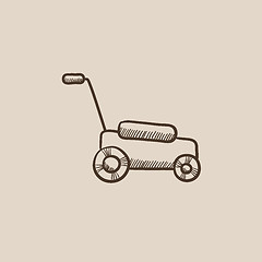 Image showing Lawnmover sketch icon.