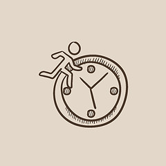Image showing Time management sketch icon.
