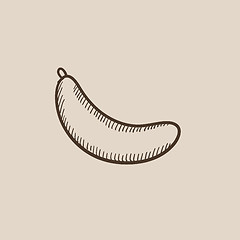 Image showing Banana sketch icon.