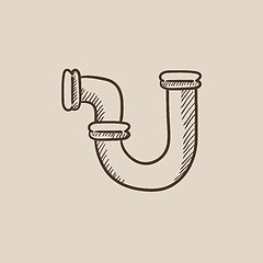 Image showing Water pipeline sketch icon.