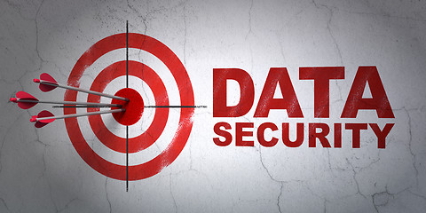 Image showing Safety concept: target and Data Security on wall background