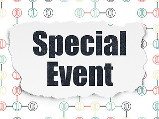 Image showing Finance concept: Special Event on Torn Paper background