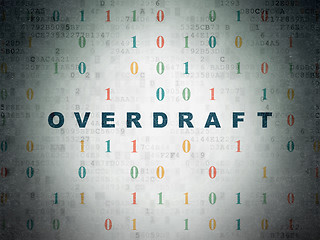 Image showing Finance concept: Overdraft on Digital Data Paper background