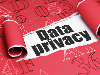 Image showing Privacy concept: black text Data Privacy under the piece of  torn paper