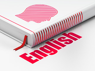 Image showing Education concept: book Head, English on white background