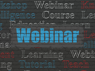 Image showing Education concept: Webinar on wall background