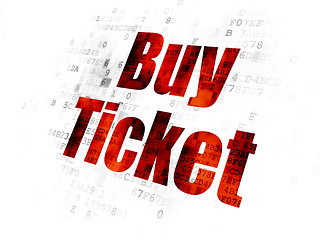 Image showing Travel concept: Buy Ticket on Digital background