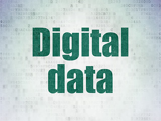 Image showing Data concept: Digital Data on Digital Data Paper background