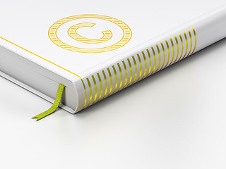 Image showing Law concept: closed book, Copyright on white background