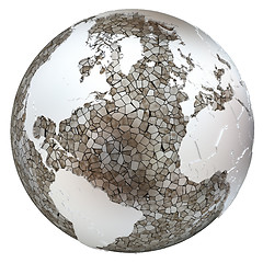 Image showing North America and Europe on translucent Earth