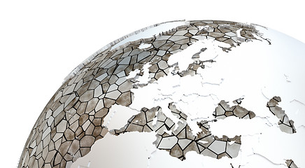 Image showing Europe on translucent Earth