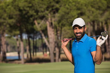 Image showing golf player portrait at course