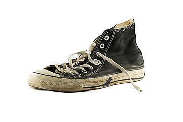 Image showing Old Grungy Sneakers Isolated On White Background