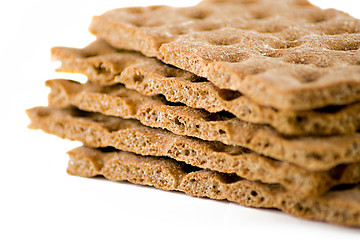 Image showing Swedish Crisp-Bread Isolated On White Background