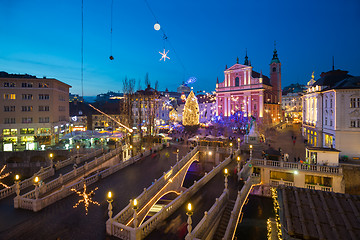 Image showing Ljubljana in  Christmas time, Slovenia.