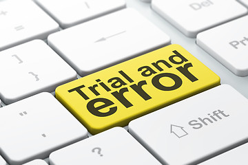 Image showing Science concept: Trial And Error on computer keyboard background