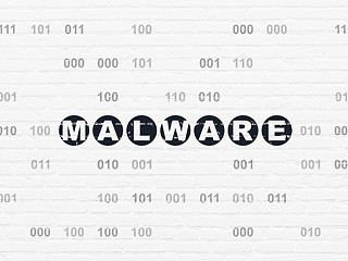 Image showing Security concept: Malware on wall background