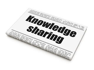 Image showing Learning concept: newspaper headline Knowledge Sharing