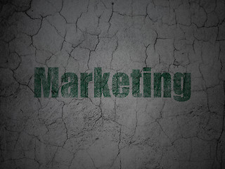 Image showing Marketing concept: Marketing on grunge wall background