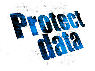 Image showing Safety concept: Protect Data on Digital background