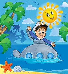 Image showing Submarine with sailor theme image 3