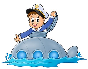 Image showing Submarine with sailor theme image 1