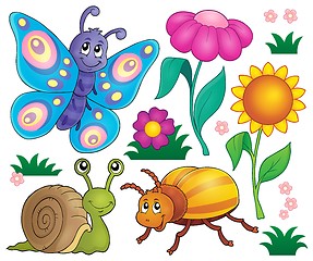 Image showing Spring animals and insect theme set 2