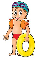 Image showing Little swimmer theme image 1