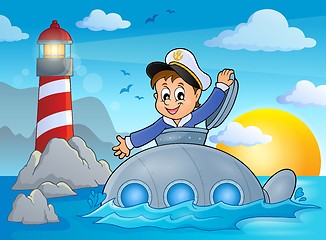 Image showing Submarine with sailor theme image 2