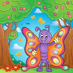 Image showing Cheerful butterfly theme image 4