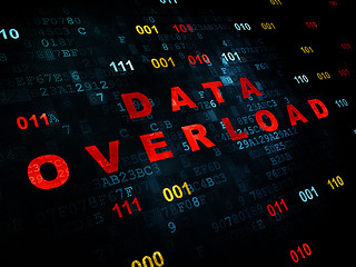 Image showing Data concept: Data Overload on Digital background