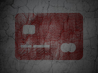 Image showing Currency concept: Credit Card on grunge wall background