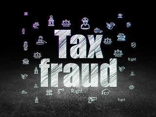 Image showing Law concept: Tax Fraud in grunge dark room