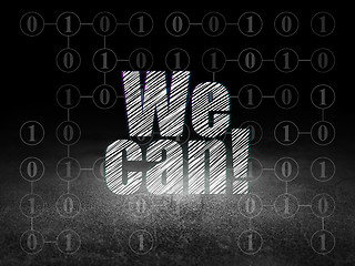 Image showing Finance concept: We Can! in grunge dark room