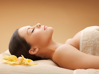 Image showing beautiful woman in spa salon