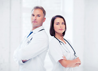 Image showing two doctors with stethoscopes