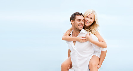 Image showing couple having fun on the beach