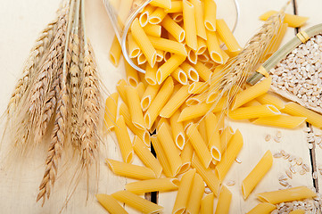 Image showing Italian pasta penne with wheat