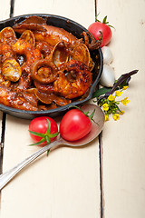 Image showing fresh seafoos stew on an iron skillet