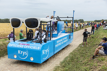 Image showing Krys Vehicle on a Cobblestone Road- Tour de France 2015