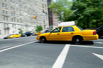 Image showing Speeding NYC Taxi