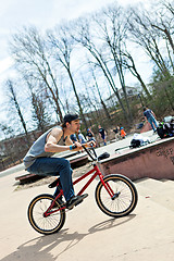 Image showing BMX Rider Riding
