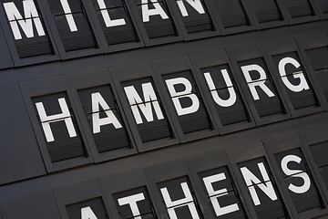 Image showing Airport Hamburg Sign