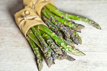 Image showing bunches of fresh asparagus