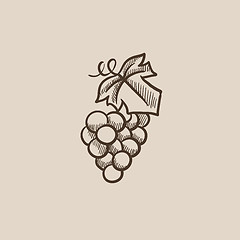 Image showing Grape sketch icon.