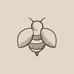 Image showing Bee sketch icon.