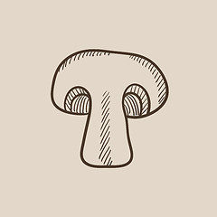 Image showing Mushroom sketch icon.