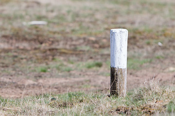 Image showing Painted marking at a walking path