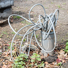 Image showing Cables coming out from the ground
