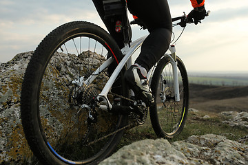 Image showing Man cyclist riding the bicycle